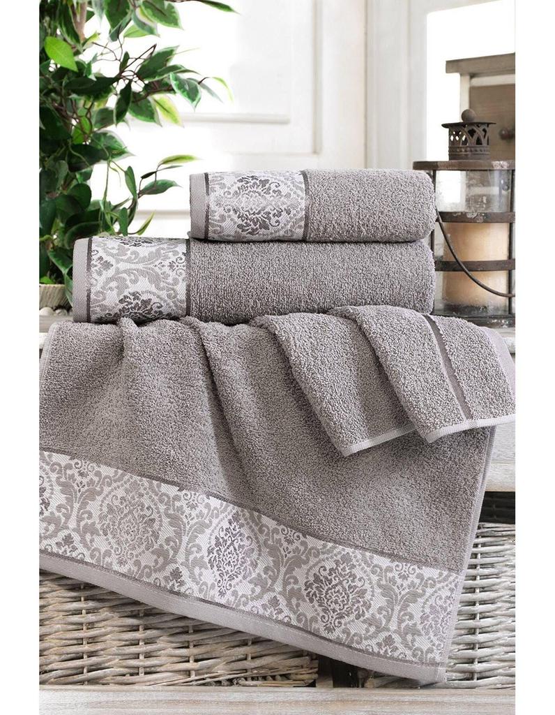 OTTOMAN Set of 2 Bath and Face Towels Cotton High Quality Turkish Towel