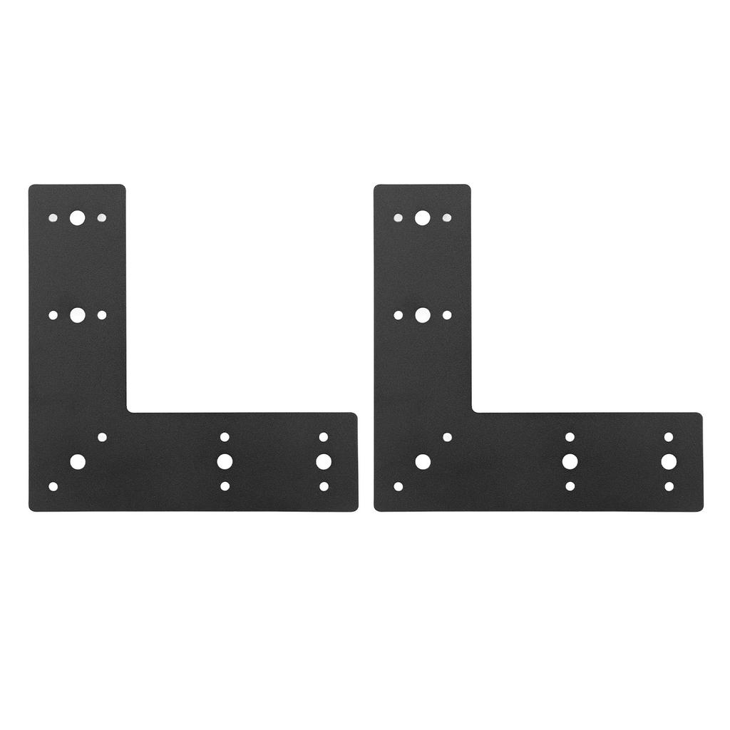 L-образный плоский кронштейн Черный порошковый окрашенный Углеродистая сталь Прямоугольная плоская соединительная пластина Угловой кронштейн для ремонта дома