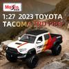 Майсто 1:27 Toyota Tacoma TRD PRO 2023 Литые модели автомобилей и игрушечные транспортные средства из сплава Модель автомобиля Масштабная миниатюрная модель автомобиля Для детей