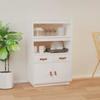 VidaXL White Buffet 67x40x108.5 Cm Solid Pine Wood 820158
