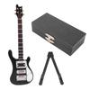 Miniature Wooden Simulation Electric Guitar Model Musical Instrument Ornaments GiftsBlack
