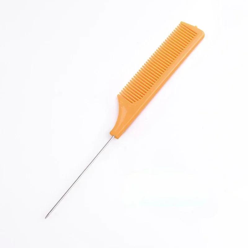 Профессиональная расческа для парикмахерской, пластиковая термостойкая антистатическая расческа для плетения крысиного хвоста, изогнутая расческа для пробора, аксессуары для волос