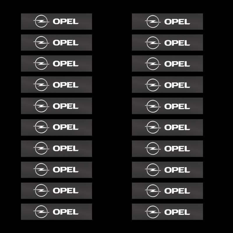 AAHJ1 Car Steering Wheel Badge Stickers Car Door Handle Label Decal For Opel Astra Insignia Corsa Zafira Meriva Mokka Vivaro Vectra