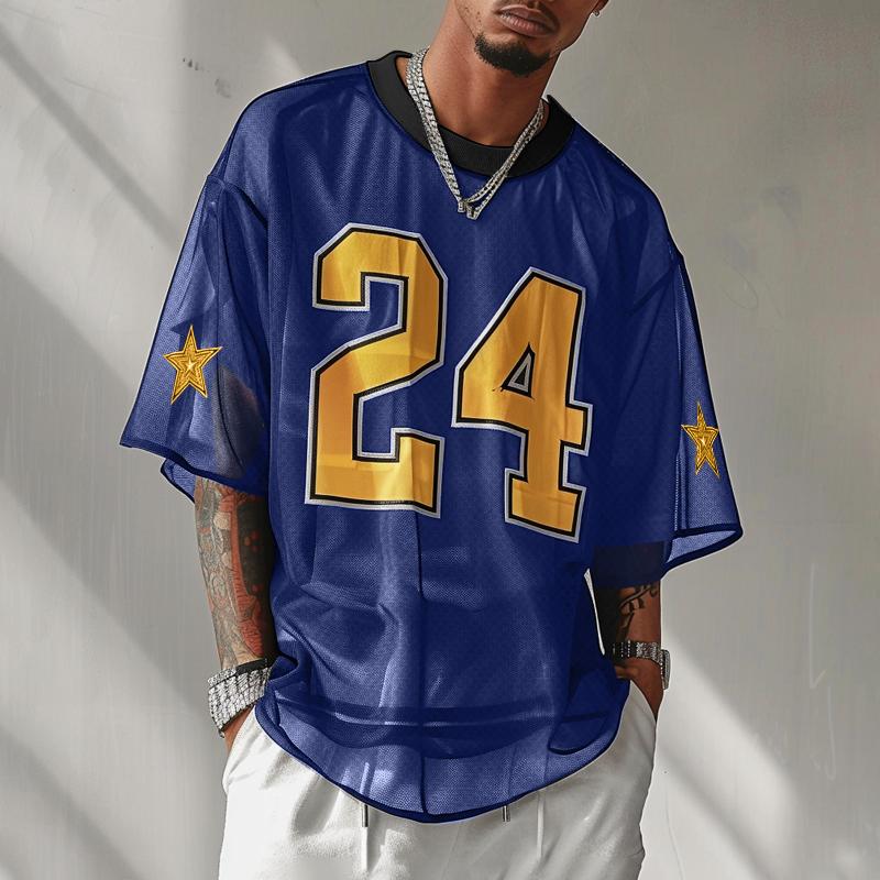 INCERUN Мужские сетчатые топы с круглым вырезом и коротким рукавом, повседневные спортивные футболки с вырезами