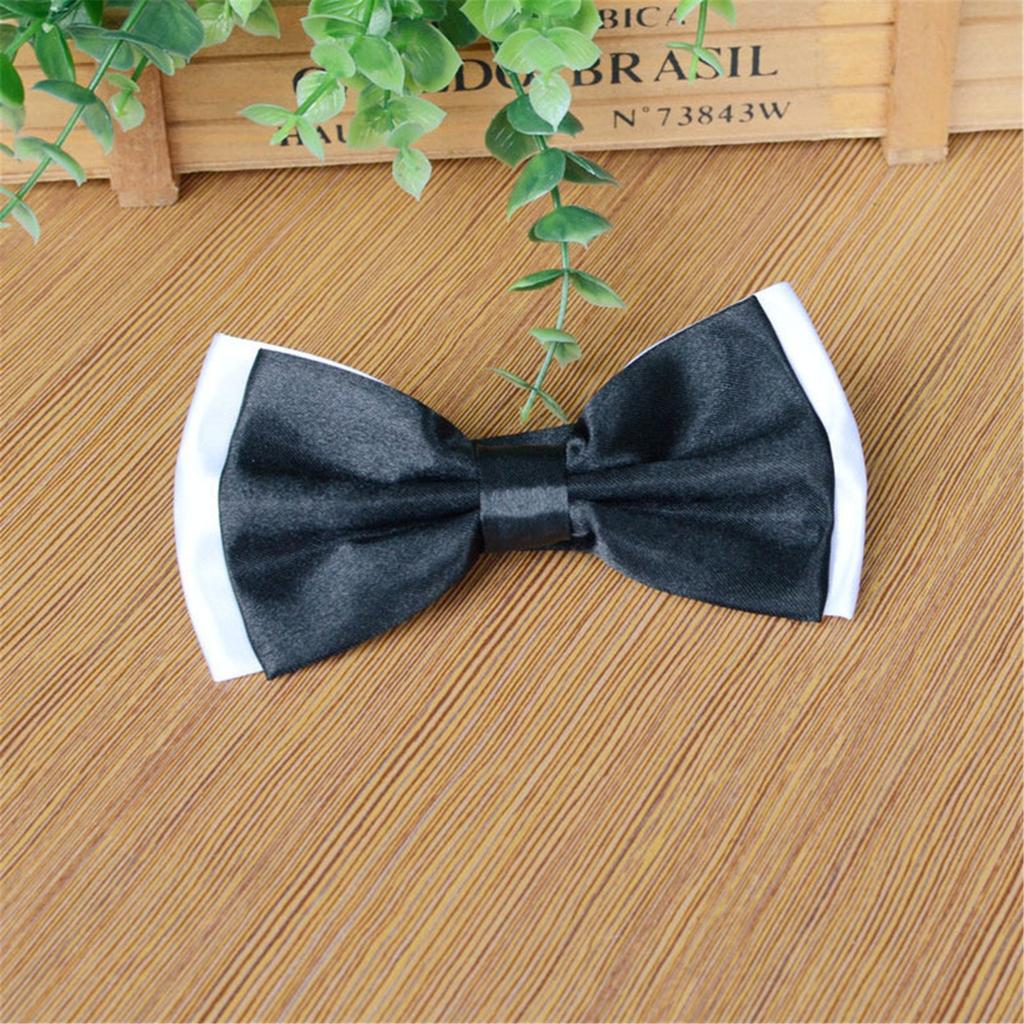 Модный мужской и женский деловой формальный однотонный лоскутный галстук-бабочка