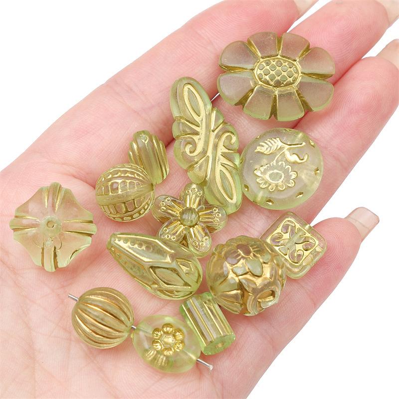 Акриловые прозрачные винтажные матовые золотые бусины ручной работы браслет ожерелье бусины бусины ювелирные изделия аксессуары подвески аксессуары