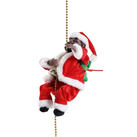 Электрический Санта-Клаус, альпинистская кукла на батарейках, поднимается и спускается на Рождество