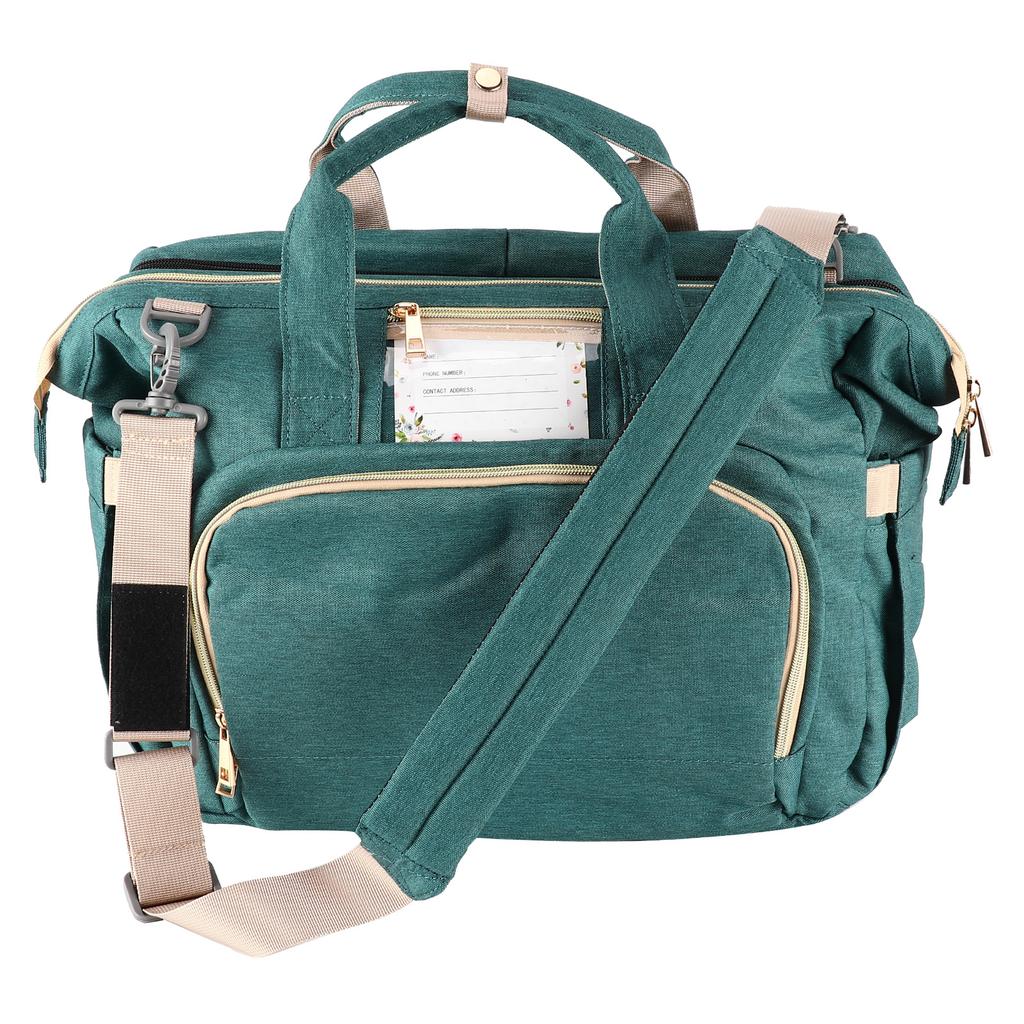 Многофункциональная складная дорожная пеленальная станция для кроватки, переносная сумка для подгузников на открытом воздухе(зеленый )