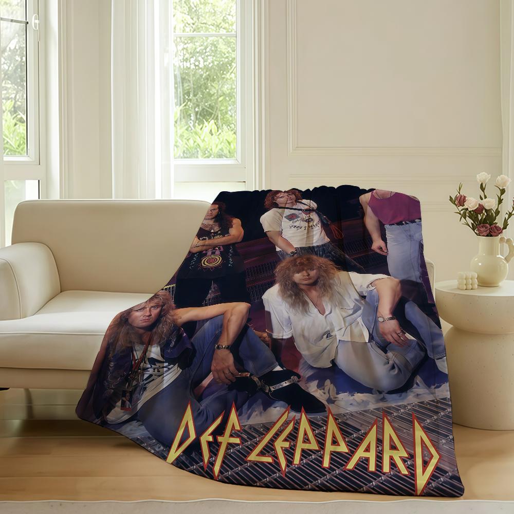 Rock band D-defleppardS Blanket For Sofa Office Bed Plane Travel Sleep Read Relax Camping Soft And Warm