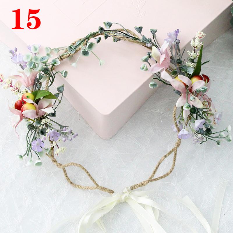 1шт повязка на голову для женщин модная цветочная повязка на голову фотосессии диадемы венок цветок свадьба доступно несколько вариантов