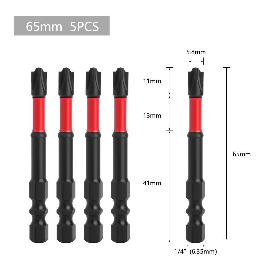 Набор бит для ударной отвертки с шестигранным хвостовиком 5/10 шт. 65/110 мм Насадка Переключатель Электроинструменты