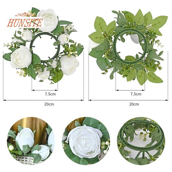 2шт реалистичная гирлянда-подсвечник, искусственный венок для дома