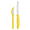 Нож для чистки овощей VICTORINOX, маленький нож и 2 вертикальных ножа для чистки овощей, цветной набор инструментов для окрашивания вашей посудомоечной машины. Набор Swiss Classic, набор, желтый, кухонный, безопасный,