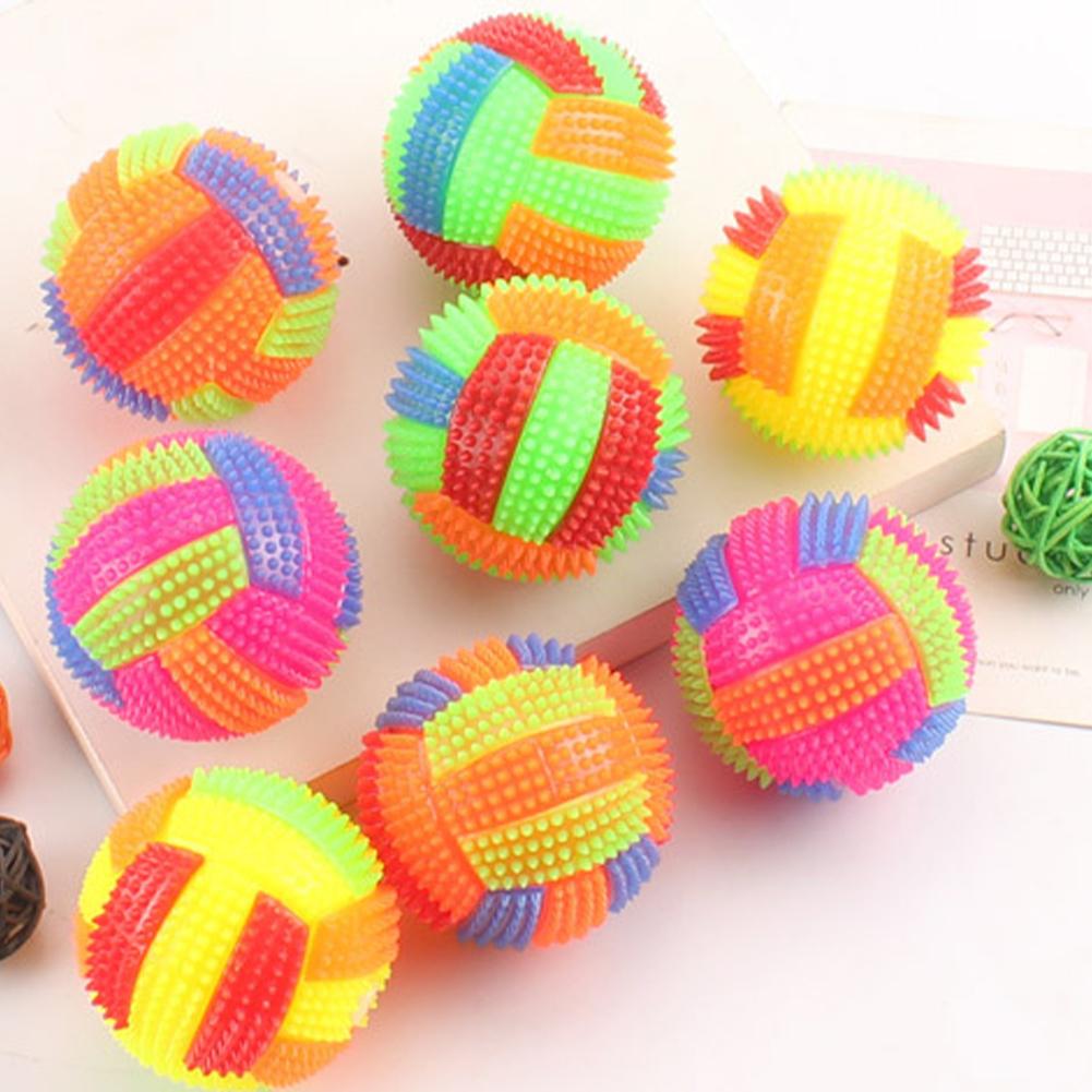 Домашние собаки мигающий футбольный мяч в форме светодиода пищащий прыгающий мяч забавная детская игрушка интерактивные игрушки для жевания для собак и кошек маленькие и большие собаки