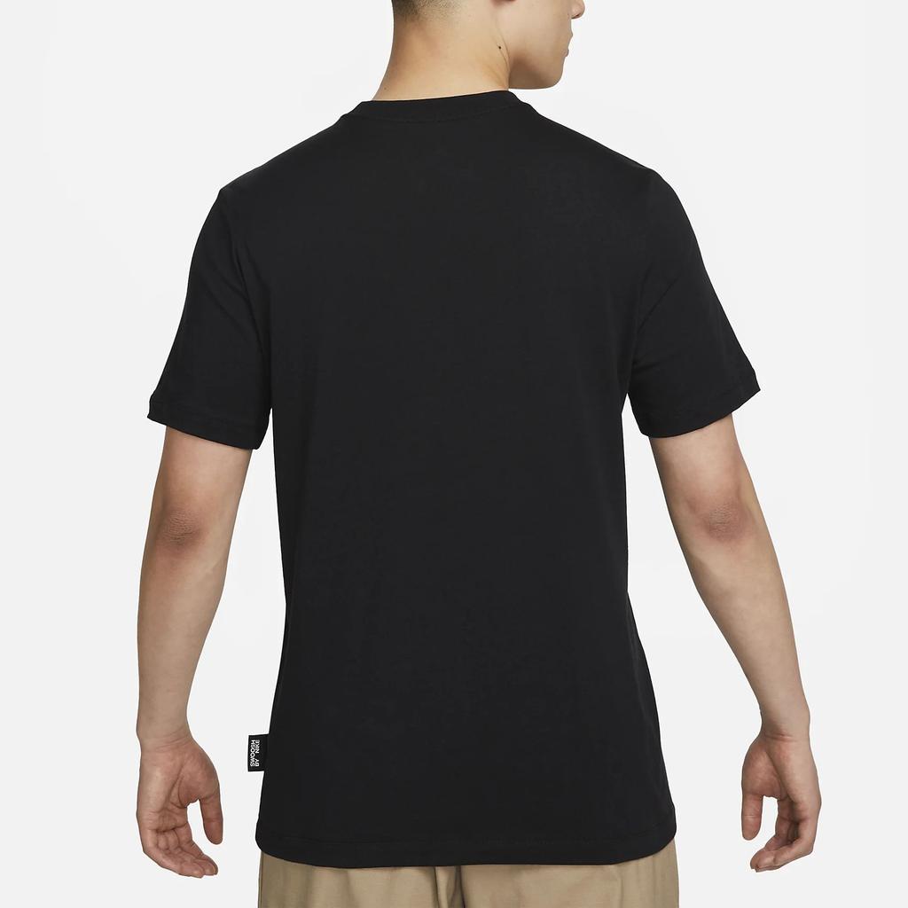 Nike T Shirts Men's Black Crew Neck Moderate Straight Fit FD1248-010