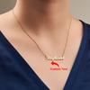 Custom Name Necklace Stainlesss Steel Chain Choker With With Heart Personalized Necklaces For Women Men Bijoux Bff Jewelry Gift