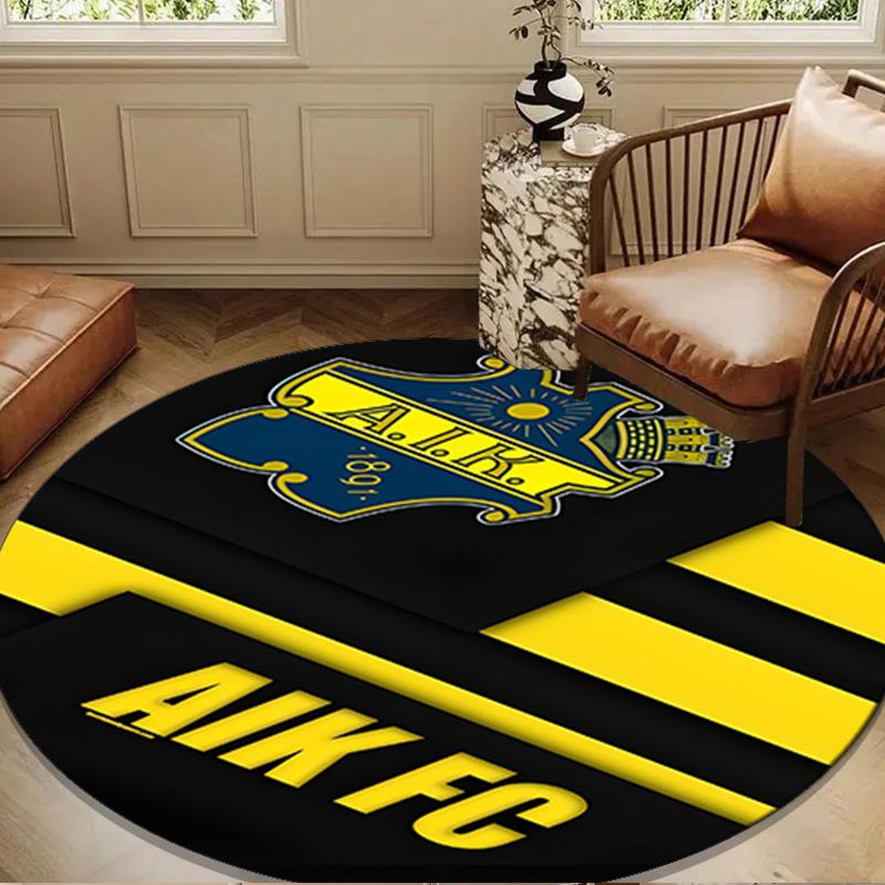 Aik Crest Round mat, Anti-slip Circle Carpet Chair rug For livingroom,Bedroom, doormat home decor Gift Christmas Gifts