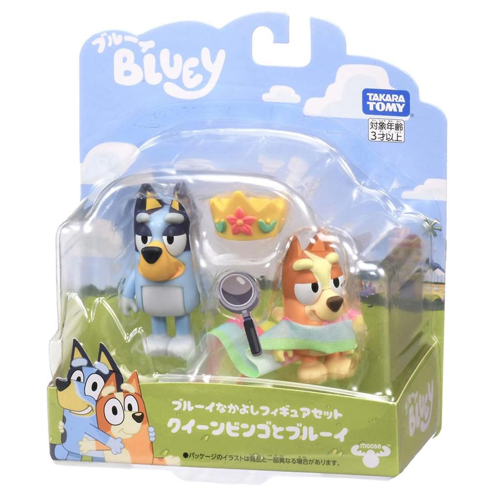 Takara Tomy Bluey Bluey Friendship Figure Set Queen Bingo and Bluey