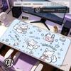 HYBXAXC Аниме Милый Кот Благословение Коврик для Мыши Нескользящий Заблокированный Край Компьютерные Ноутбук Аксессуары Резиновый Клавиатура Игровой Стол Маты