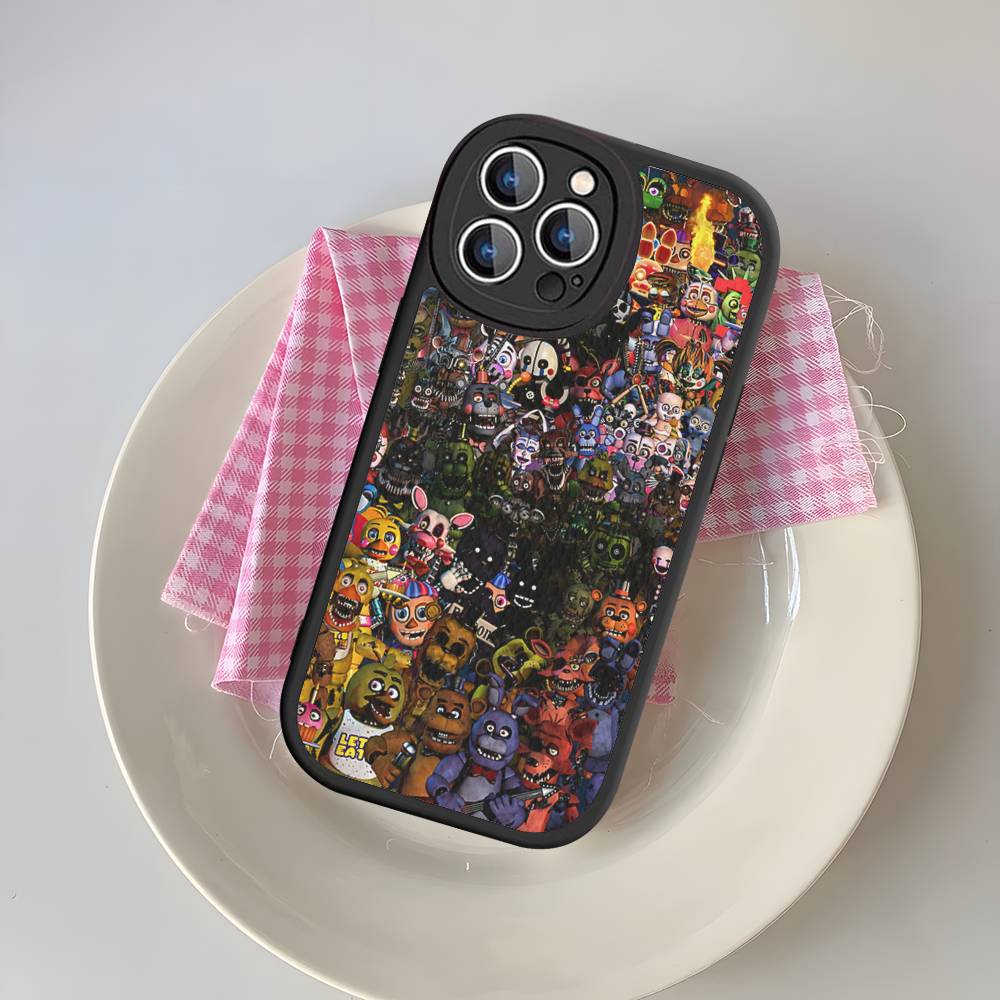 Игровой чехол F-Five N-Nights At F-FreddyS для телефона iPhone 16 15 14 13 12 11 Pro Max Plus Кожаный мягкий чехол
