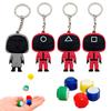 Squid Game Keychain Set and Korean Gonggi Game – Fun Collectible Accessories and Traditional Game for Kids and Adults