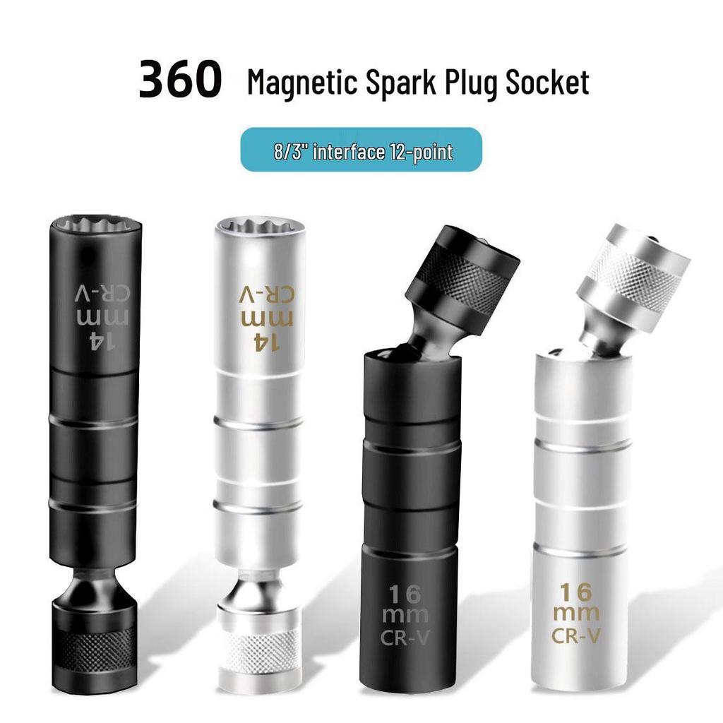Yubei Magnetic Spark Plug Socket Wrench for 14mm & 16mm Car Auto Repair