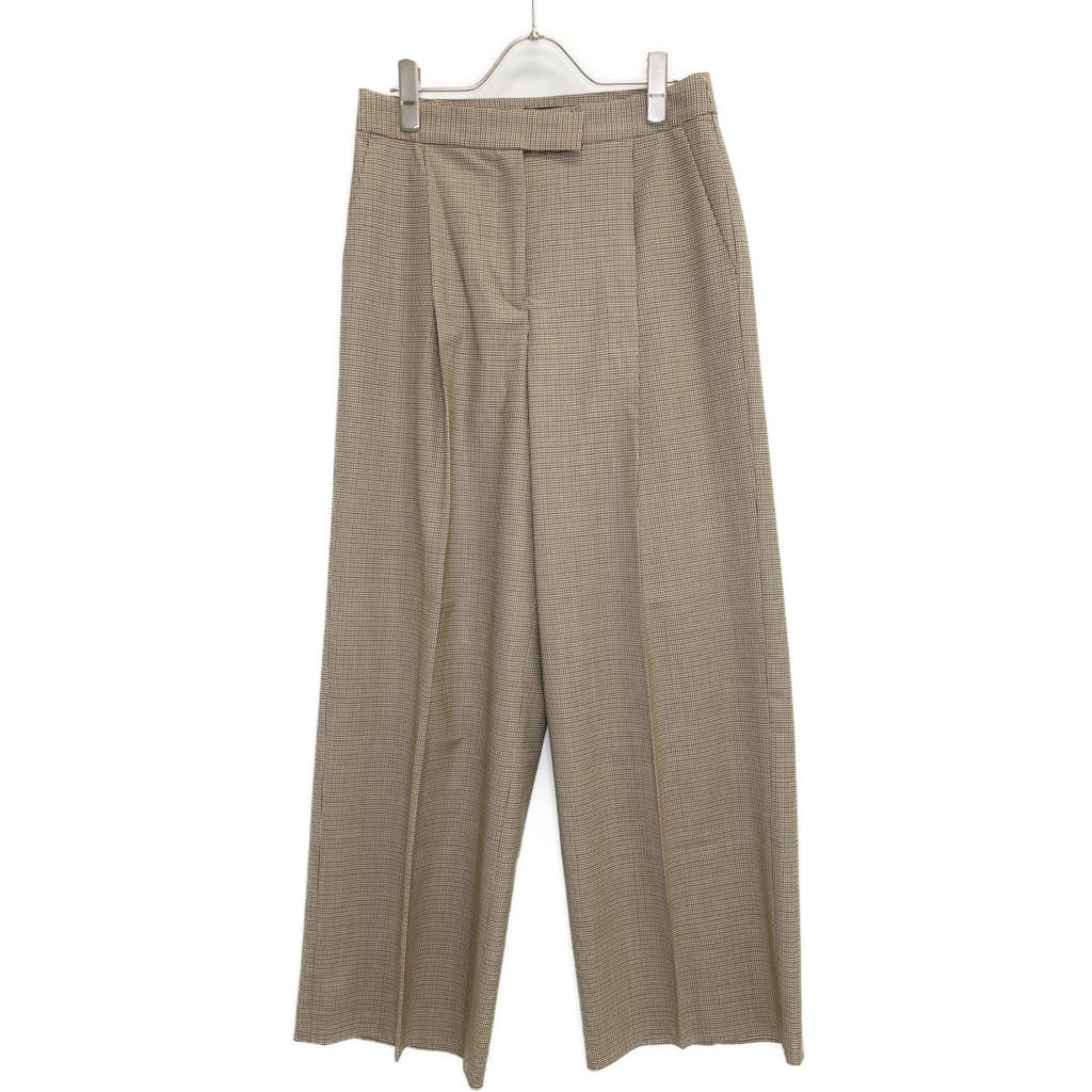TOMORROWLAND Excellent Condition 24AW Brownie Gun Club Check Tuck Wide Pants Bottoms 36 Brown/HoundstoothUsed