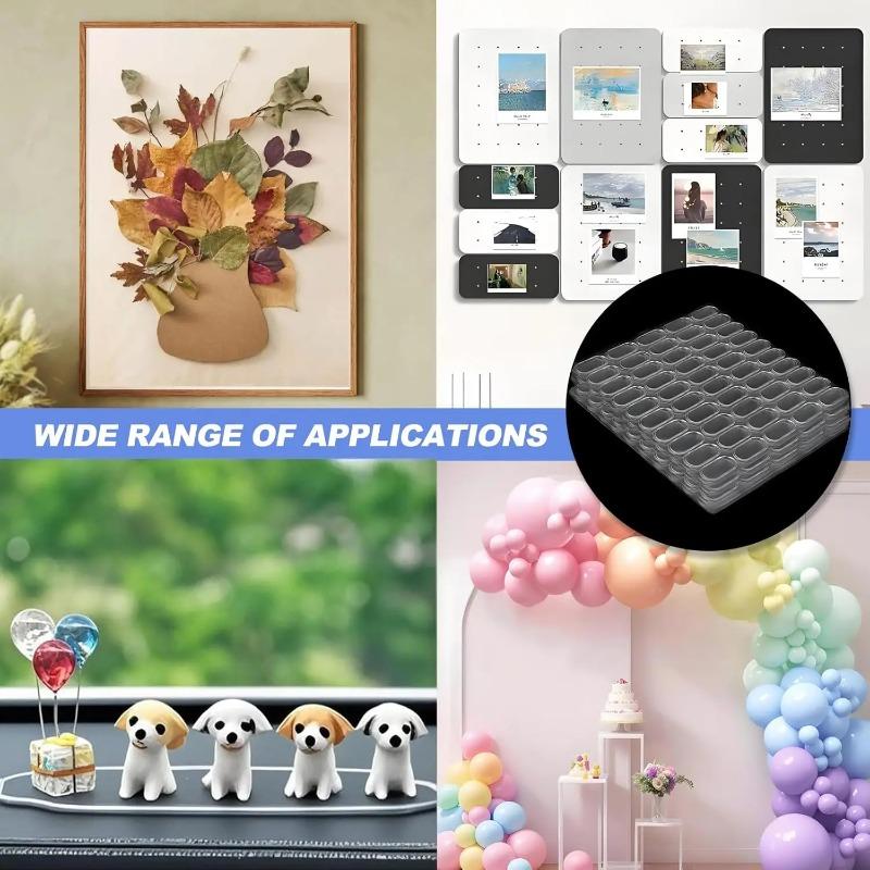 Clear Gel Glue Pads Double-sided Adhesive Invisible Dots Waterproof No Traces Patches Balloons Doll Foot Fixed Acrylic Sticker(13*8mm)