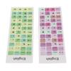 2pcs Keyboard Stickers Colorful English Language Dustproof Waterproof Coating PVC Material Computer Keycaps Stickers
