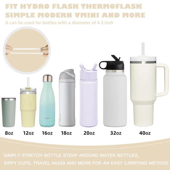 Water Bottle Lanyard Soft Retractable Water Bottle Handle Holder Lightweight Portable Plastic Travel Camping Water Cup Carrier