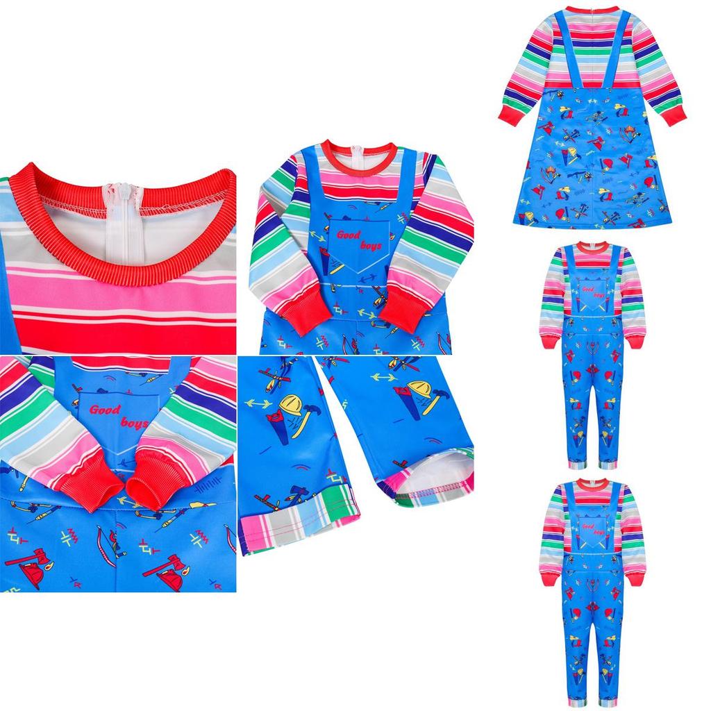 Очаровательный лицензированный костюм Чаки для детских игр на Хэллоуин, детский маскарадный костюм