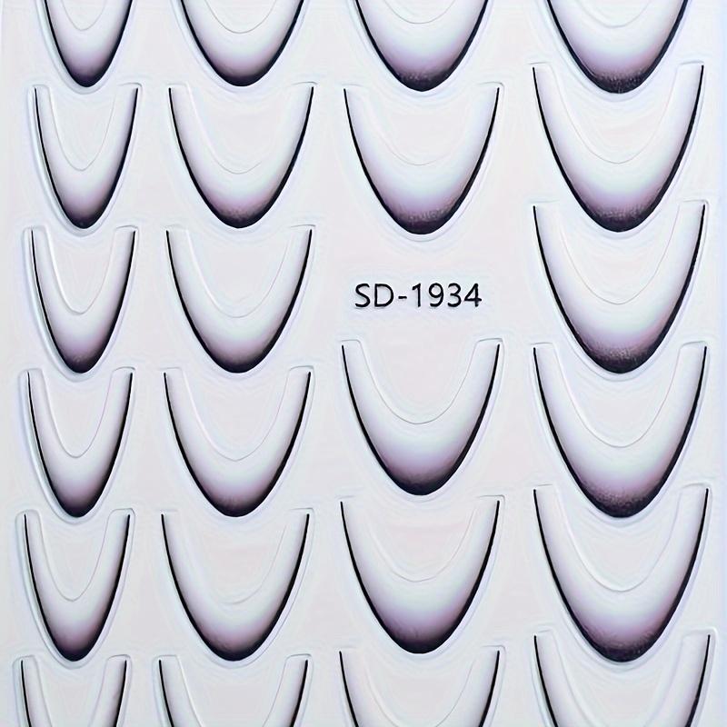 Nail Stickers - Self-Adhesive & Wave Nail Art Decals with Gradient Design, Irregular Shape Nail Decorations for DIY Manicures, Nail Accessories