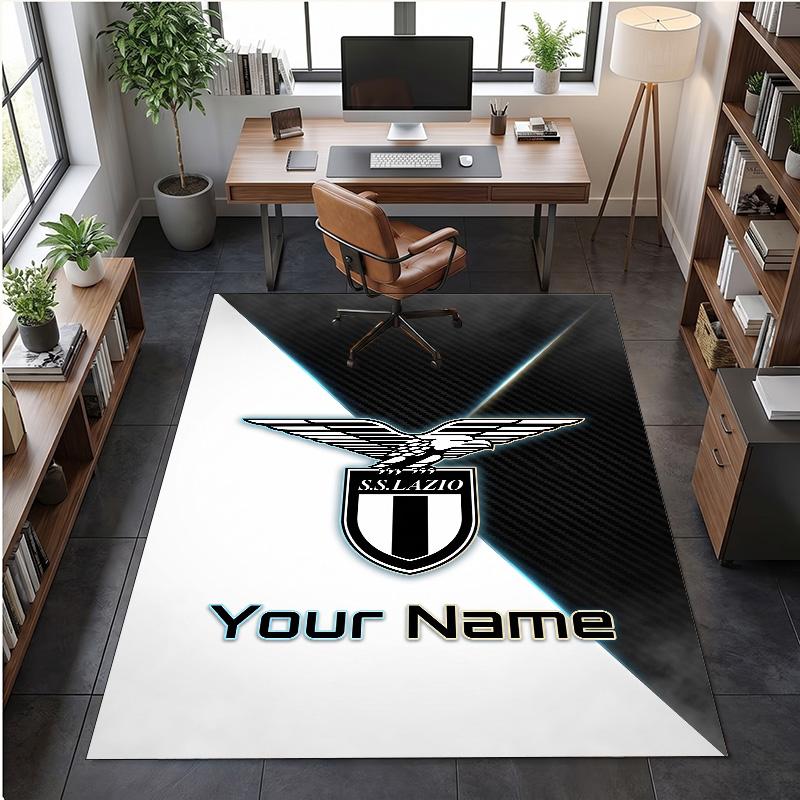 Crystal Velvet Rug Lazio FC Print Custom Name Text Floor Mat Home Decor