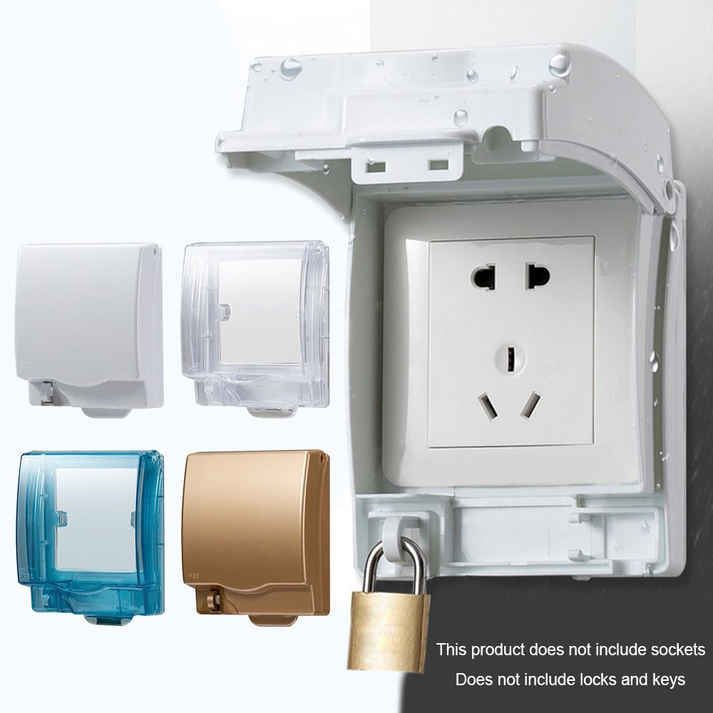Anti-shock Waterproof Dustproof Box Lockable 86 Type Switch Case Protective Shield Socket Cover