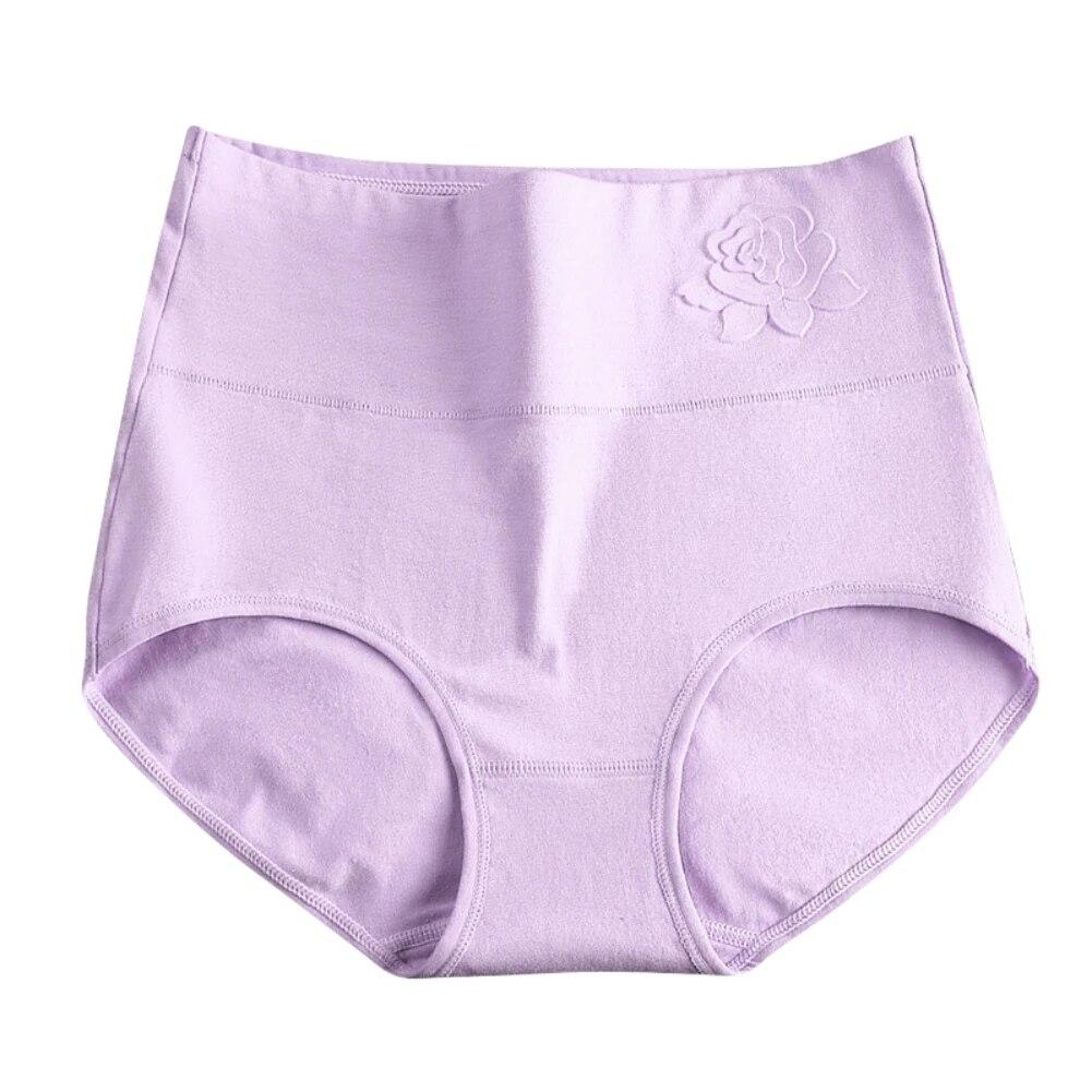 Women's Cotton Underwear High Waist Postpartum Panties for Ladies Full Coverage Soft Comfortable Briefs Panty Plus Size