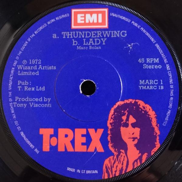Футболка с 7-дюймовой пластинкой. REX Металлический гуру MARC1 T. REX 1972 Великобритания Рок Б/У
