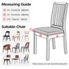 100%Waterproof Chair Cover Spandex Jacquard Chair Seat Cover High Stretch Cushion Cover For Dining Room Kitchen Home  1/2/4/6pcs