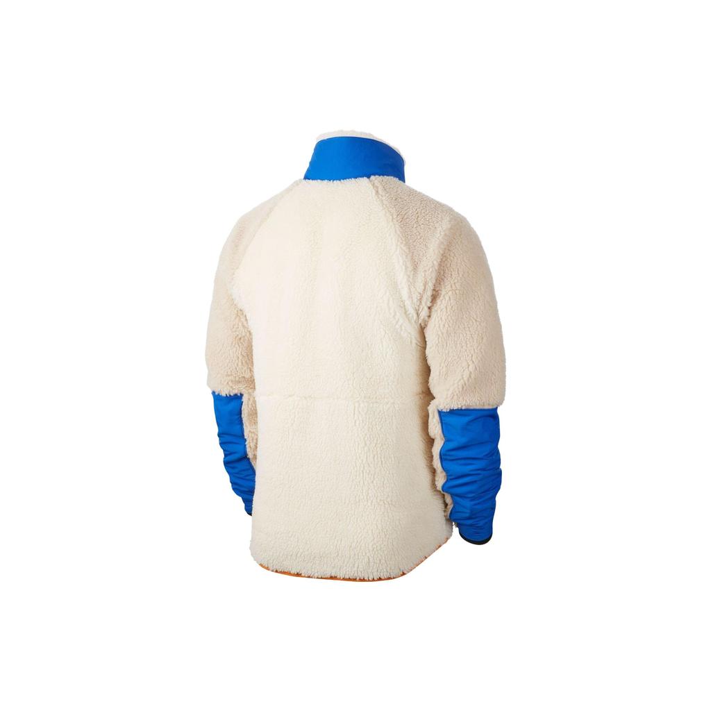 Nike Повседневная флисовая куртка с воротником-стойкой в стиле колор-блок, мужская куртка белого и синего цветов BV3720-133