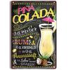 Vintage Cocktail Recipe Metal Tin Signs Set  Pina Colada Sangria Margarita Aperol Spritz Zombie Screw Driver Drinks Wall Decor