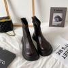 Thick-soled Martin Boots for Female Spring Students 2025 New Korean Version Versatile Height-increasing British Style Big Head Thin Short Boots
