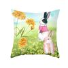 Домашний декор, пасхальная наволочка, цветы, кролик, яйцо, принт, наволочка, чехол для дивана, декор для спальни, 45x45 см