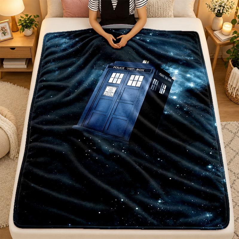 Flannel BlanketDoctor Who Warm Soft Throw Blanket for Indoor Sofa Bed Living Room Use
