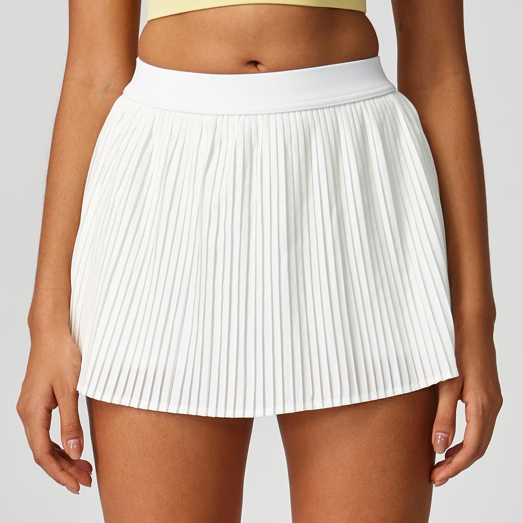 Стиль Женская теннисная юбка с высокой талией Speed Fake Two-piece Юбка, закрывающая бедра, Спортивная повседневная юбка Одежда для тенниса