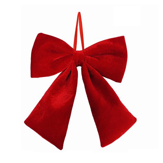Bow Pendant Red Velvet Christmas Decoration Hanging Ornament Holiday Parties Home Office Festive Gift Party Accessory