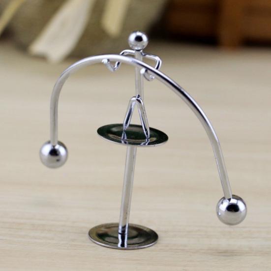 Мини Баланс Маятник Человек Металл Тяжелая Атлетика Утюг Неваляшка Колыбель Игрушка Домашний Декор