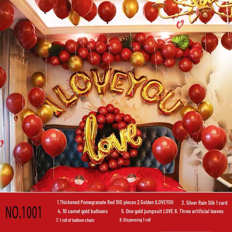 Набор свадебных воздушных шаров 'Рубиновый гранат'