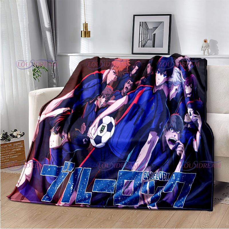 Одеяло с синим замком из японского мультфильма аниме, теплое, уютное домашнее одеяло для кровати, дивана, дивана, легкие подарки для мальчика