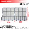 2 PCS/Set Customized Air Conditioner Filter For Hitachi Air conditioning Dust Screen Size:LEFT 32X30.5cm+ RIGHT 30X30.5cm