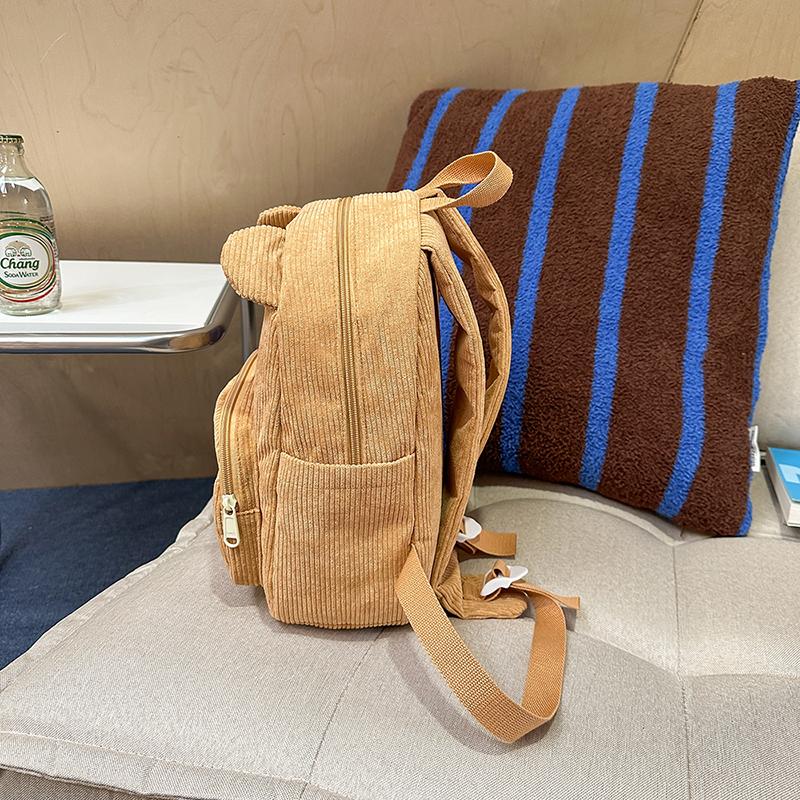 Мультяшный медведь детский сад школьный рюкзак вельветовый рюкзак для учеников начальной школы