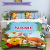 3pcs Winnie5 Cover Set - Personalized Name, HD Printed Bedding with 1 Cover and 2 Pillowcases - Perfect for Home Decor, Easy Care